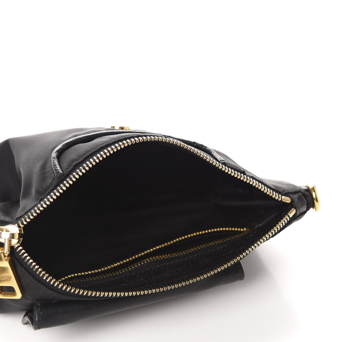 Tessuto Nylon Saffiano Crossbody Bag Black