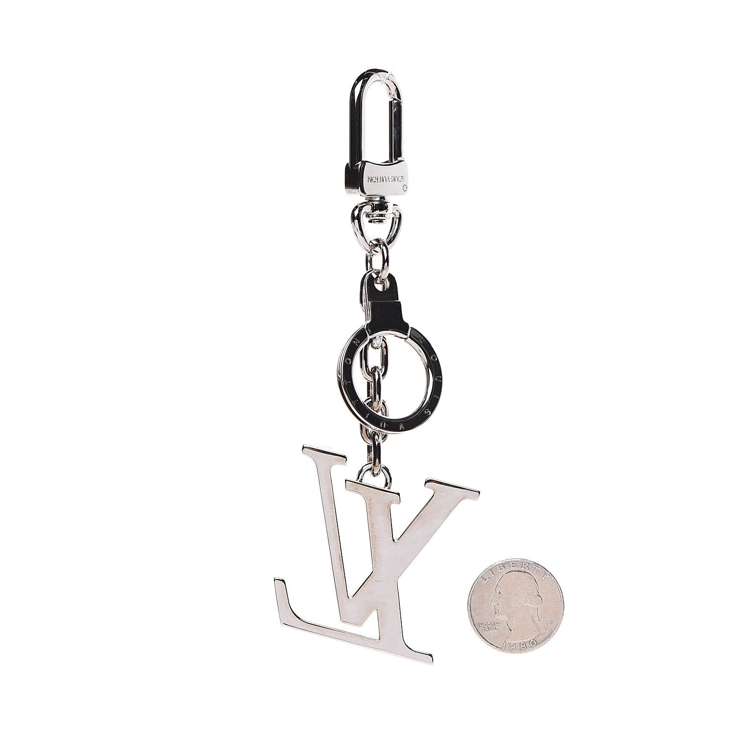 Louis Vuitton LV Facettes Bag Charm Key Holder Silver 2 of 3