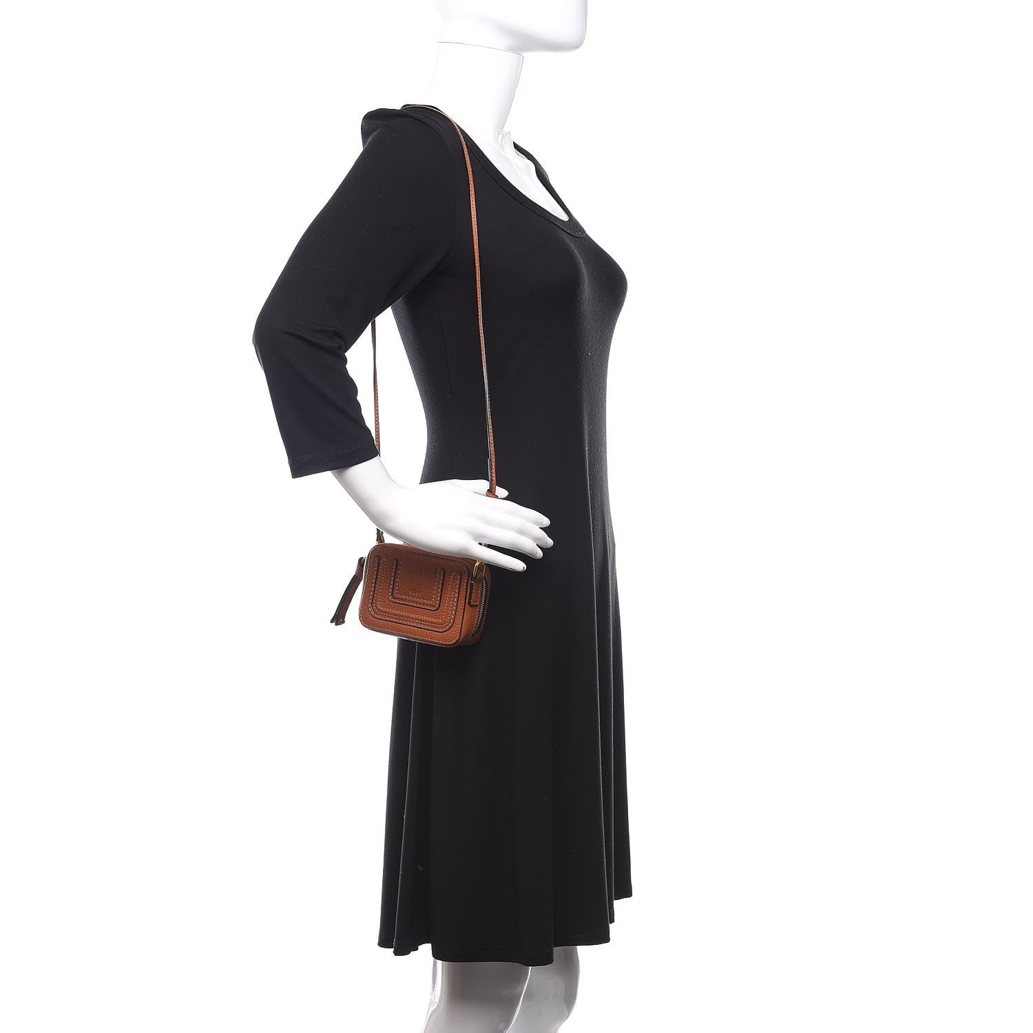 Chloe Calfskin Mini Marcie Crossbody Bag Tan 2 of 10