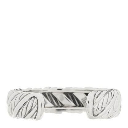 David Yurman Sterling Silver Diamond Sculpted Cable Cuff Bracelet 2 of 3