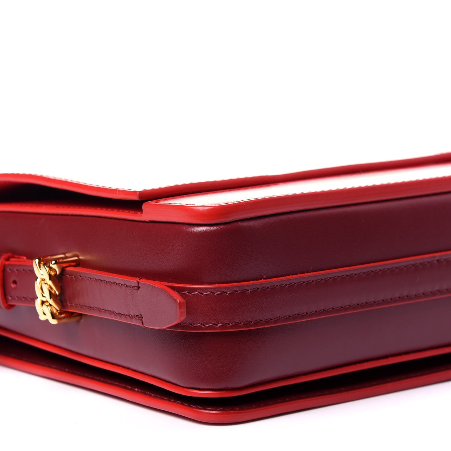 Smooth Calfskin Small Two Tone Grace Bag Red