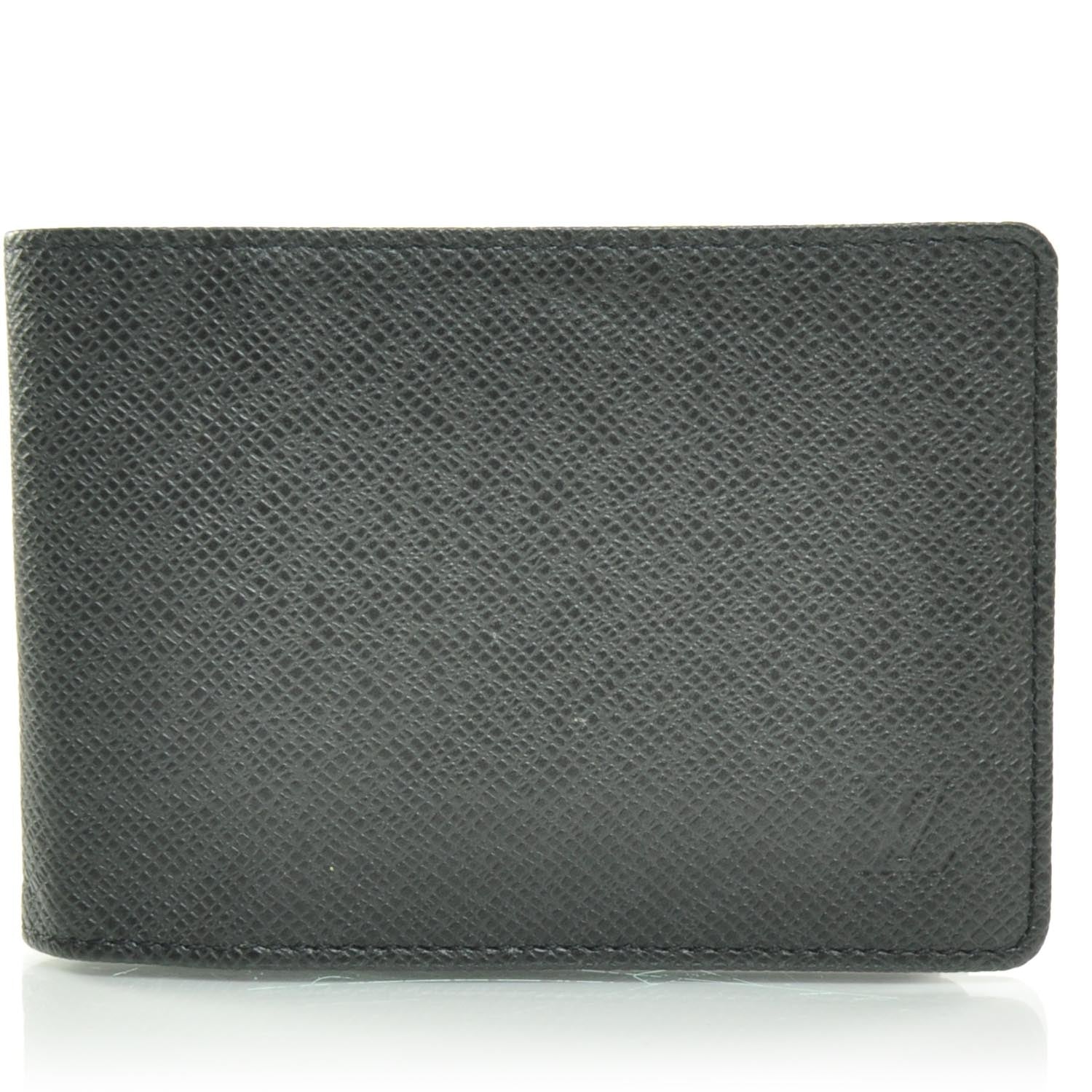 Louis Vuitton Taiga Mens Billfold Wallet w 3 Flaps 4 of 10