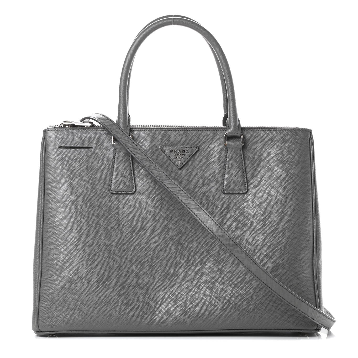 Prada Saffiano Medium Galleria Double Zip Tote Marmo 1 of 19