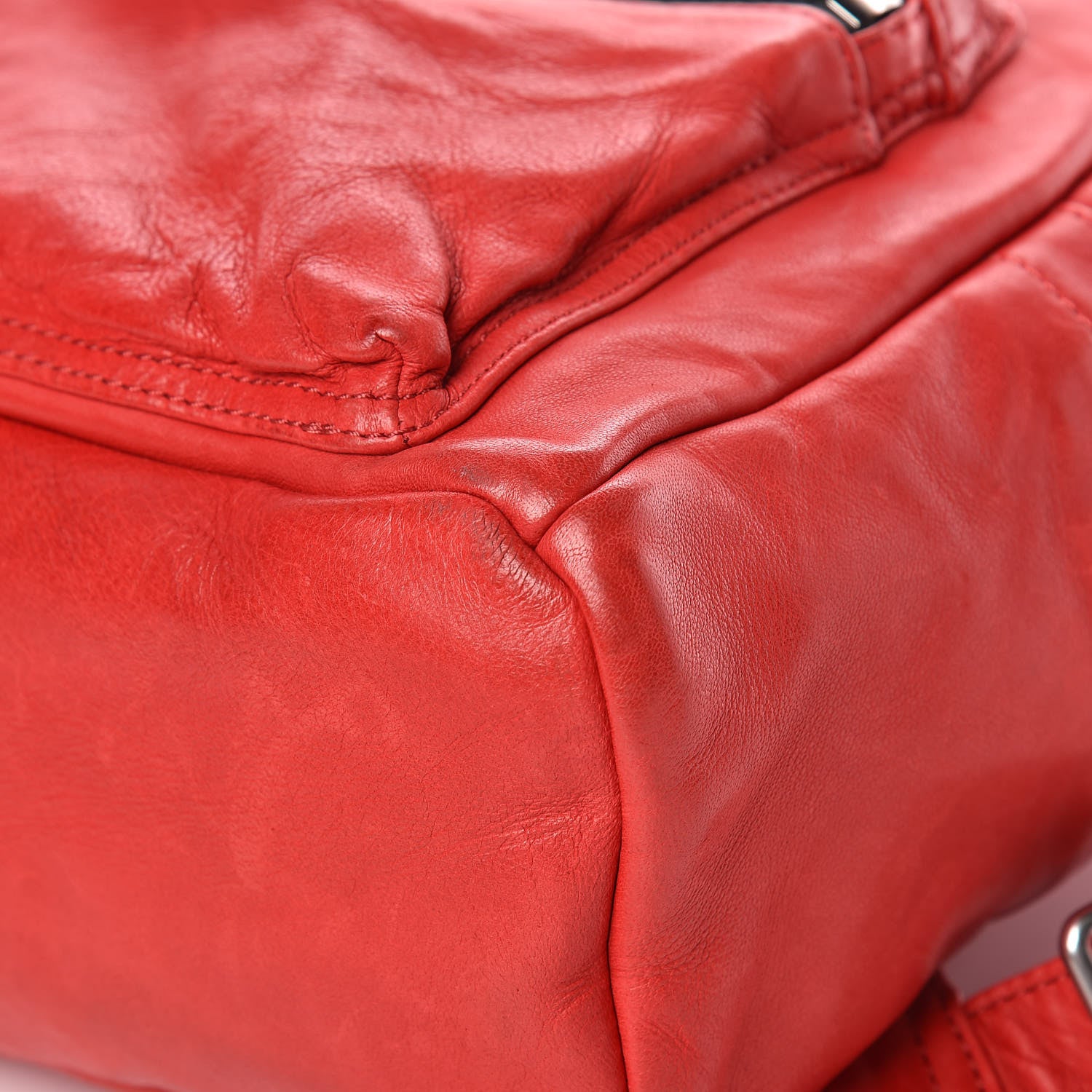 MCM Lambskin Tumbler Backpack Red 13 of 14