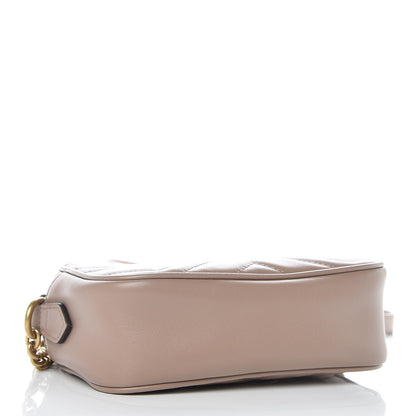 Gucci Calfskin Matelasse Mini GG Marmont Chain Shoulder Bag Porcelain Rose 4 of 10