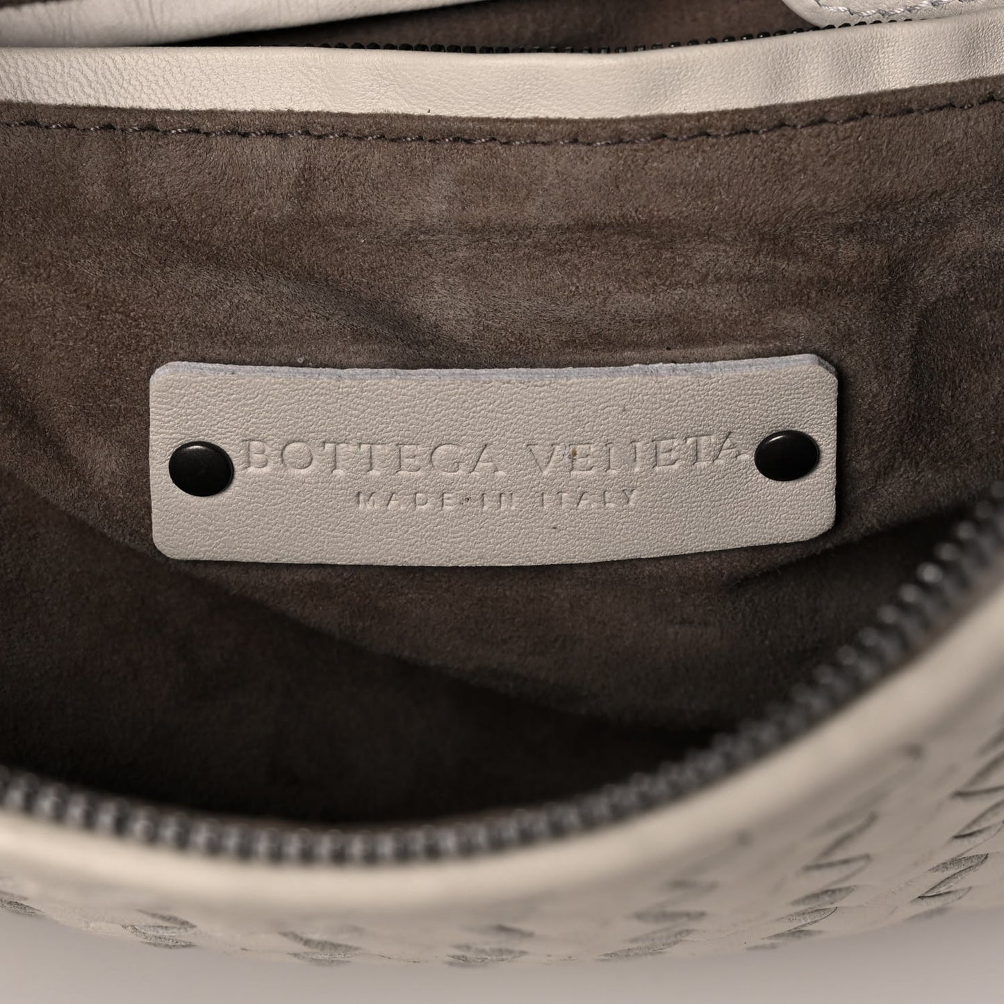Nappa Intrecciato Pillow Crossbody Messenger White