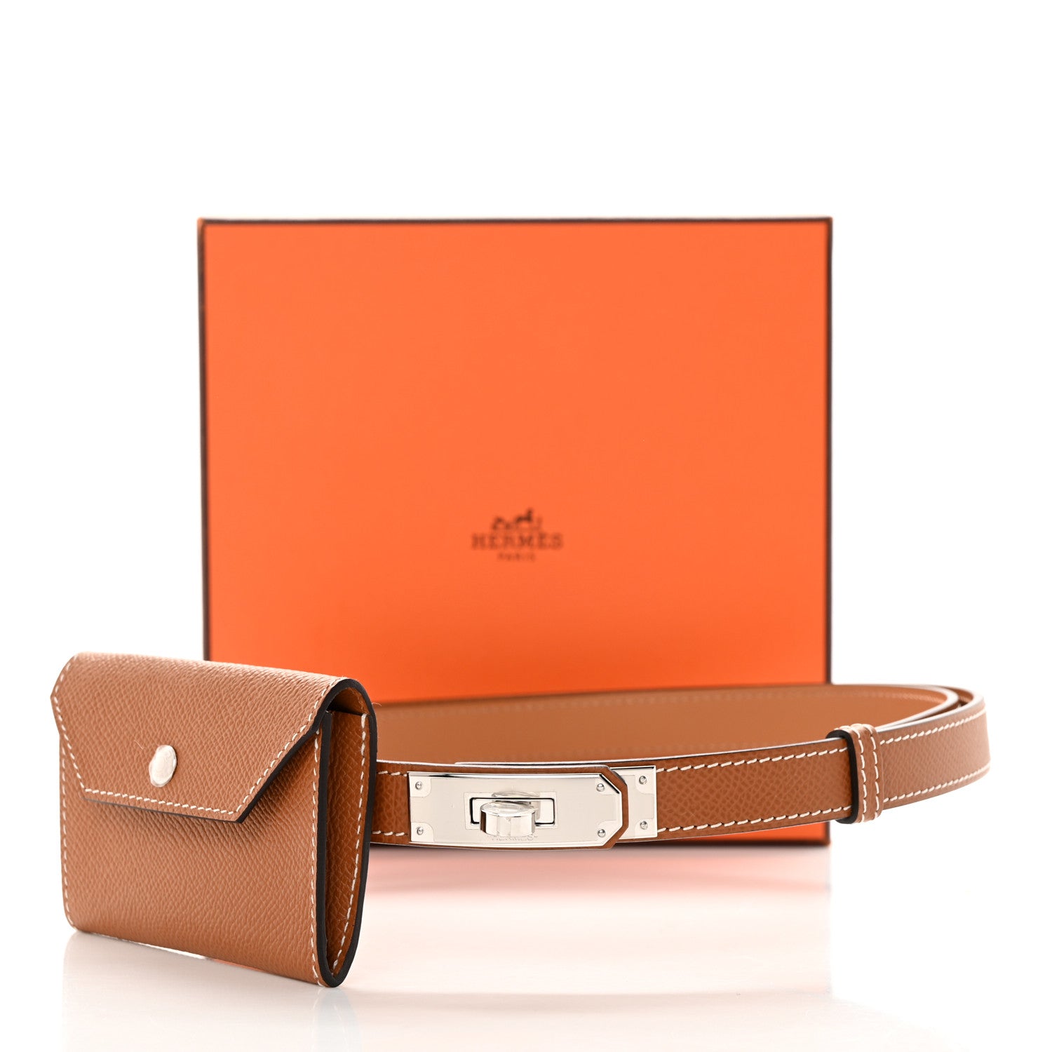 Hermes Epsom Kelly Pocket Belt Gold 4 of 4