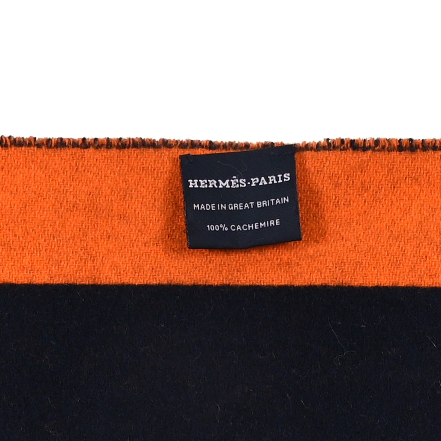 Cashmere Casaque Love Story Muffler Marine Orange
