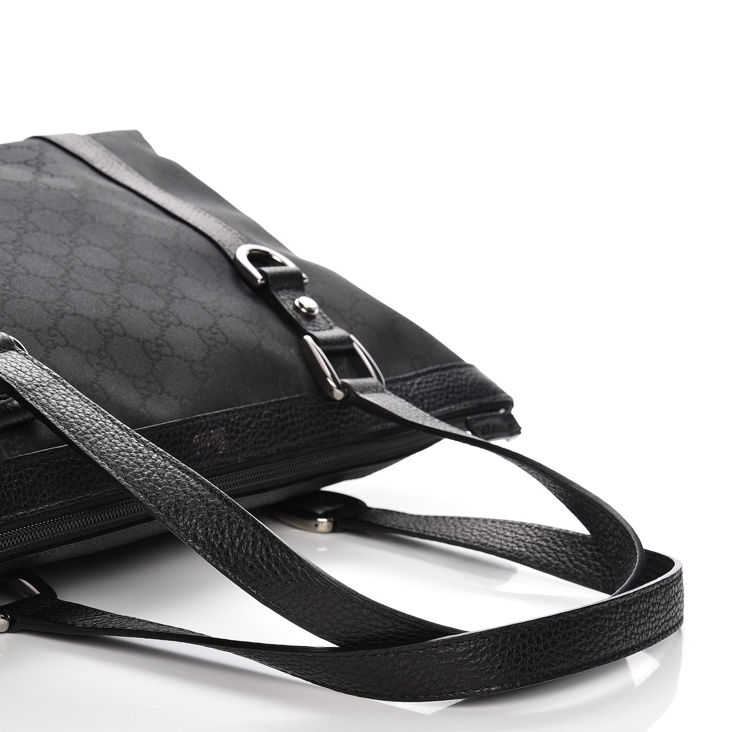 Nylon Monogram Medium Abbey Tote Black