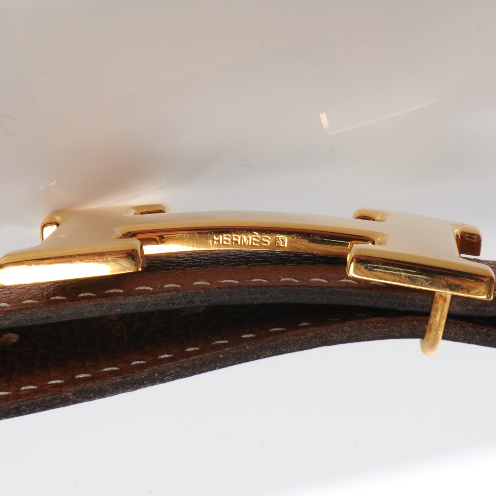 Hermes Togo Box Reversible Constance 32mm H Belt 90 Gold Noir 3 of 5