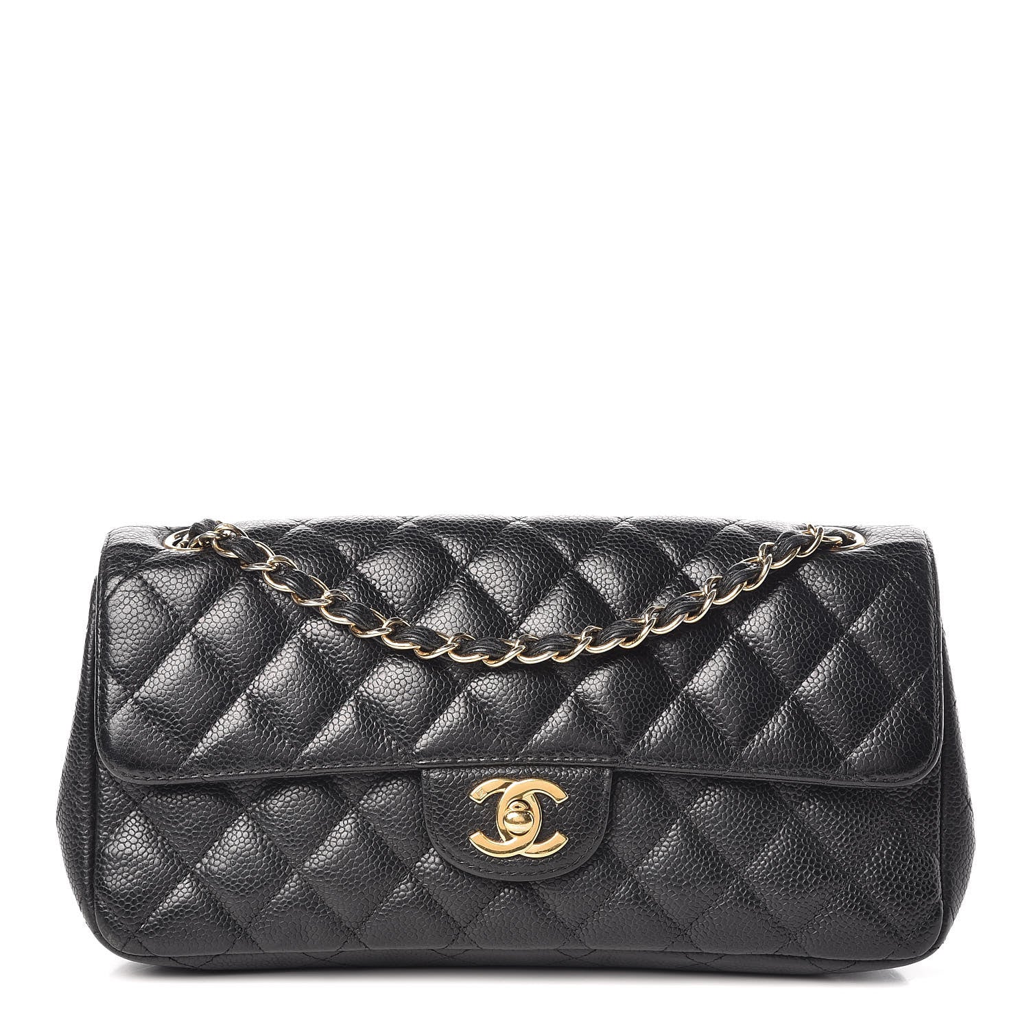 Chanel Caviar Quilted East West Flap Black 1 of 13