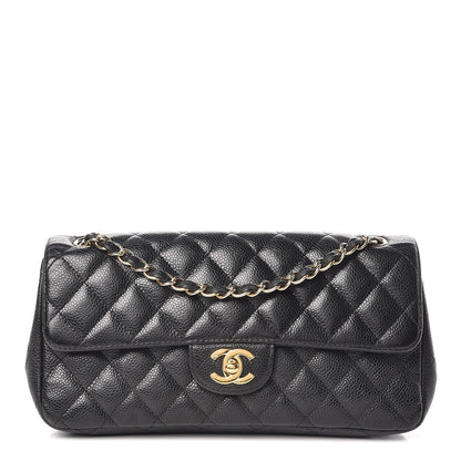 Chanel Caviar Quilted East West Flap Black 1 of 13