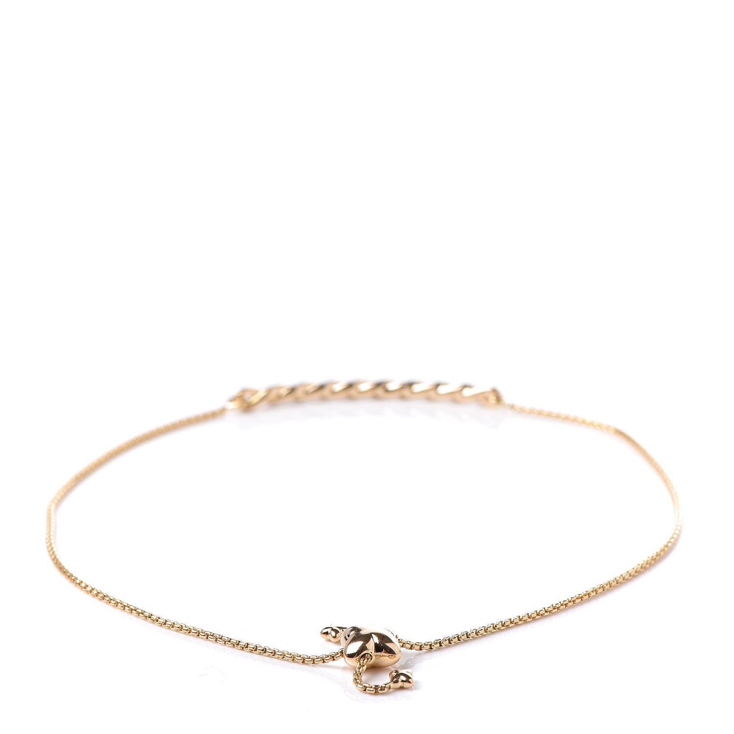 David Yurman 18K Yellow Gold Diamond Paveflex Station Bracelet 3 of 4