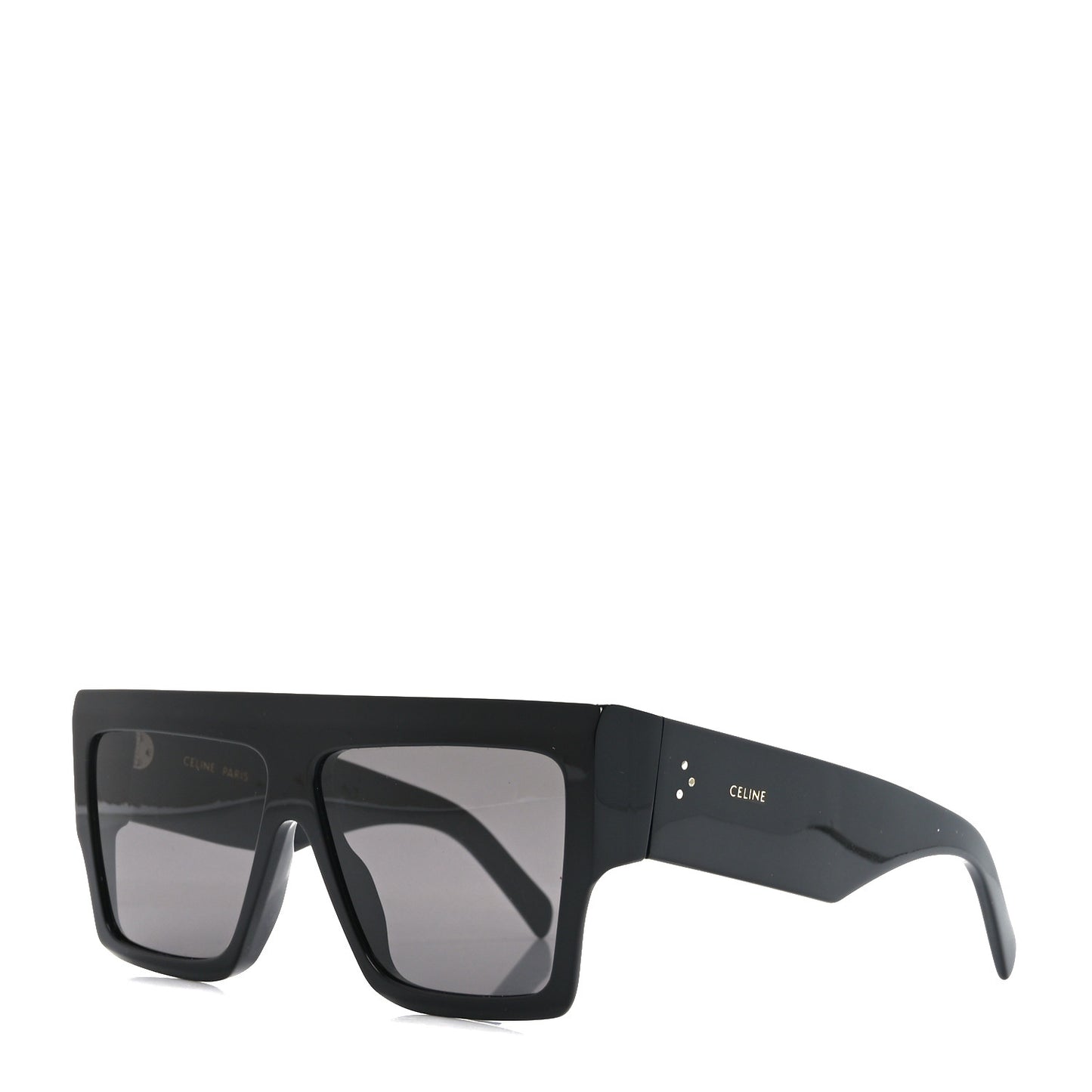 Acetate Flat Top Rectangular Sunglasses CL400921 Black