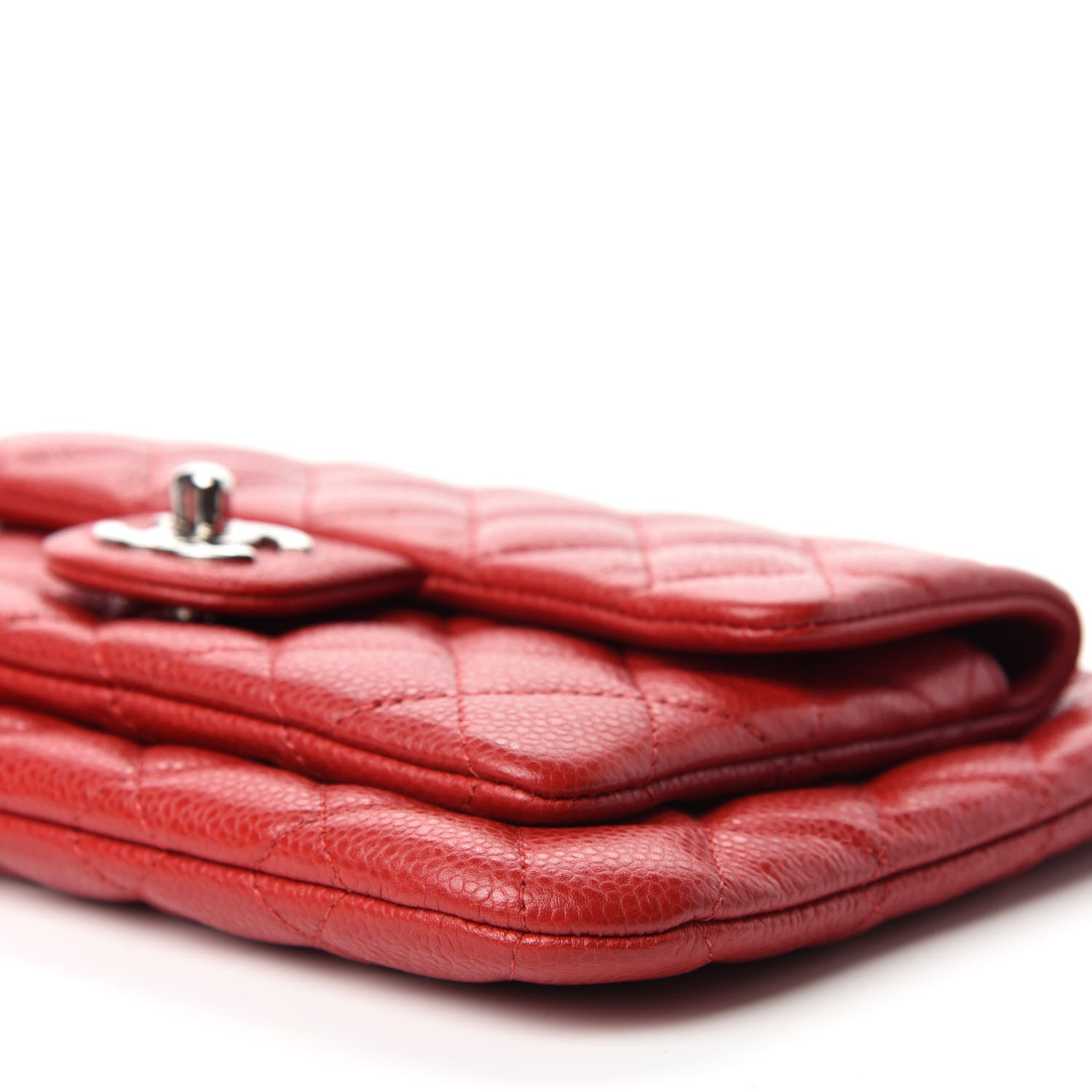Chanel Caviar Quilted Daily Zip Crossbody Bag Red 8 of 13