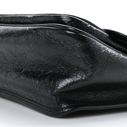 Saint Laurent Crinkled Calfskin Matelasse Monogram Medium Niki Chain Satchel Black 9 of 9