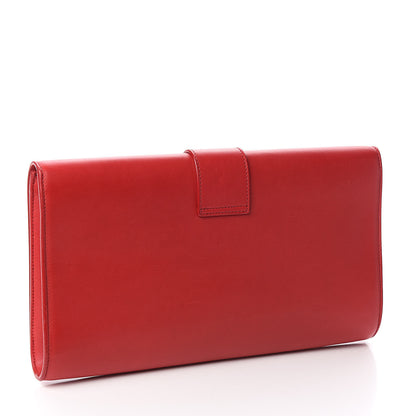 Saint Laurent Calfskin Classic Y Ligne Clutch Red 3 of 7