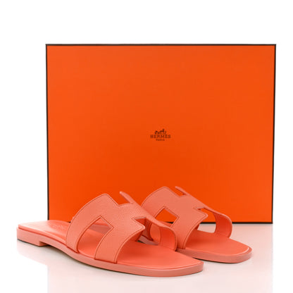 Hermes Epsom Oran Sandals 38 Orange Joey 9 of 9