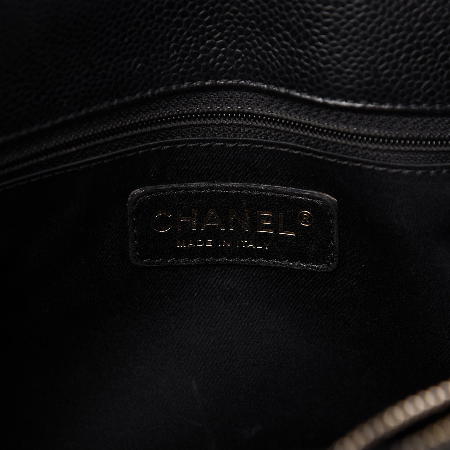 Caviar Quilted Grand Shopping Tote GST Black