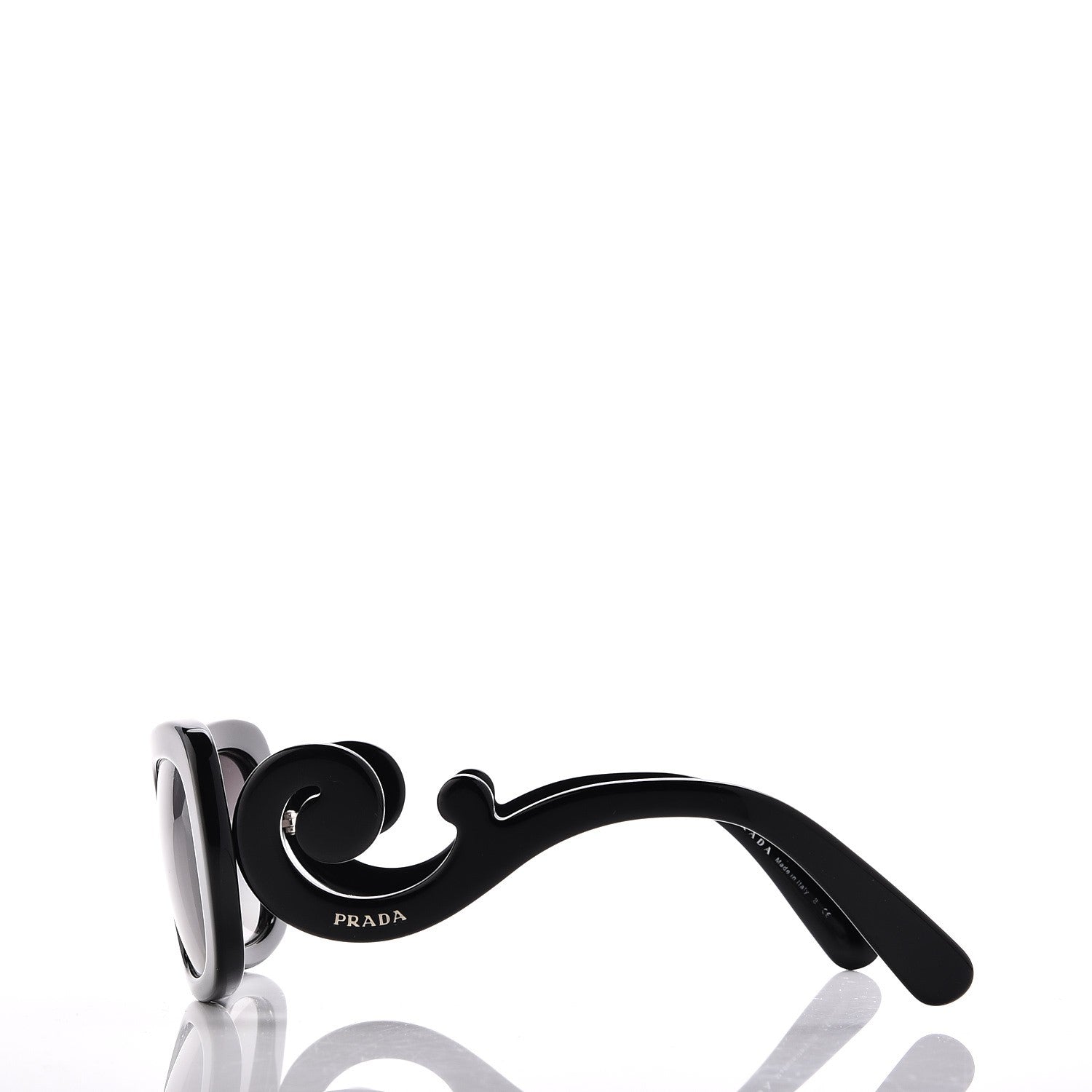 Prada Acetate Baroque Sunglasses SPR 27O Black 3 of 8