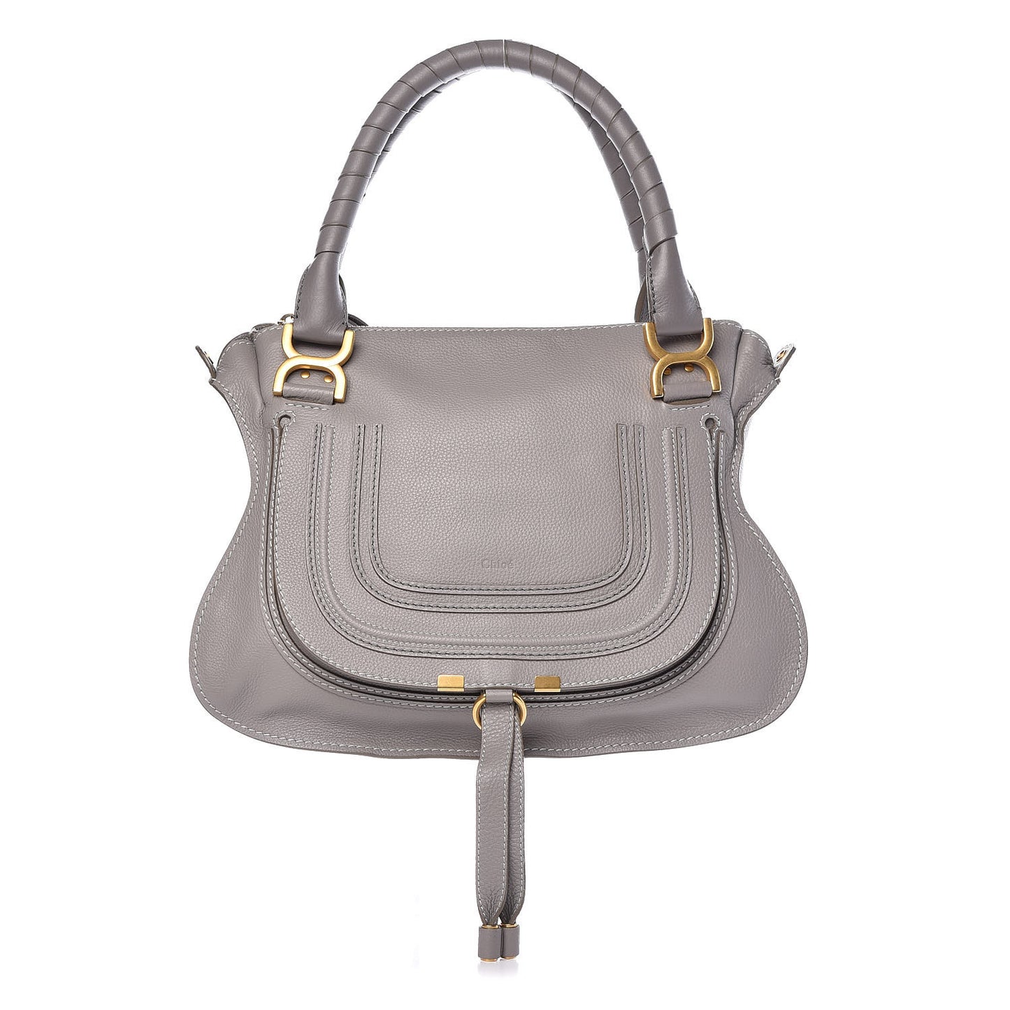 Calfskin Medium Marcie Satchel Cashmere Grey