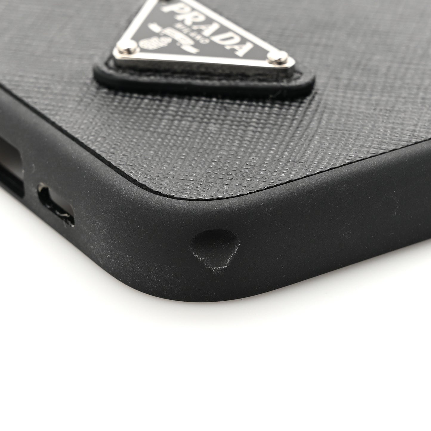 Saffiano iPhone 15 Pro Max Case Black