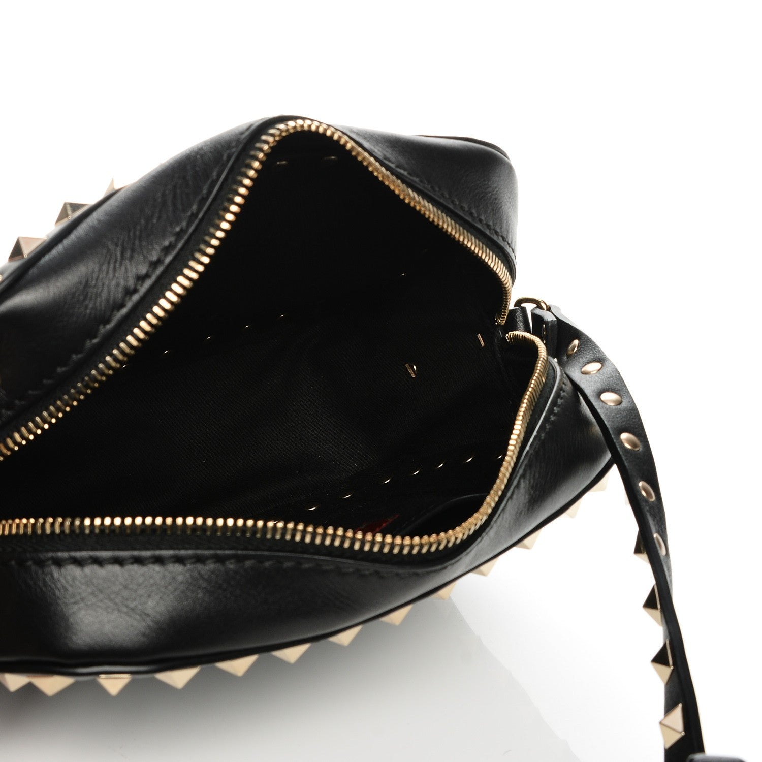 Valentino Garavani Calfskin Rockstud Camera Crossbody Bag Black 5 of 6