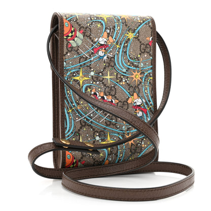 Gucci X DISNEY GG Supreme Monogram Donald Duck Mini Interlocking G Crossbody Bag Beige Multicolor New Acero 3 of 8
