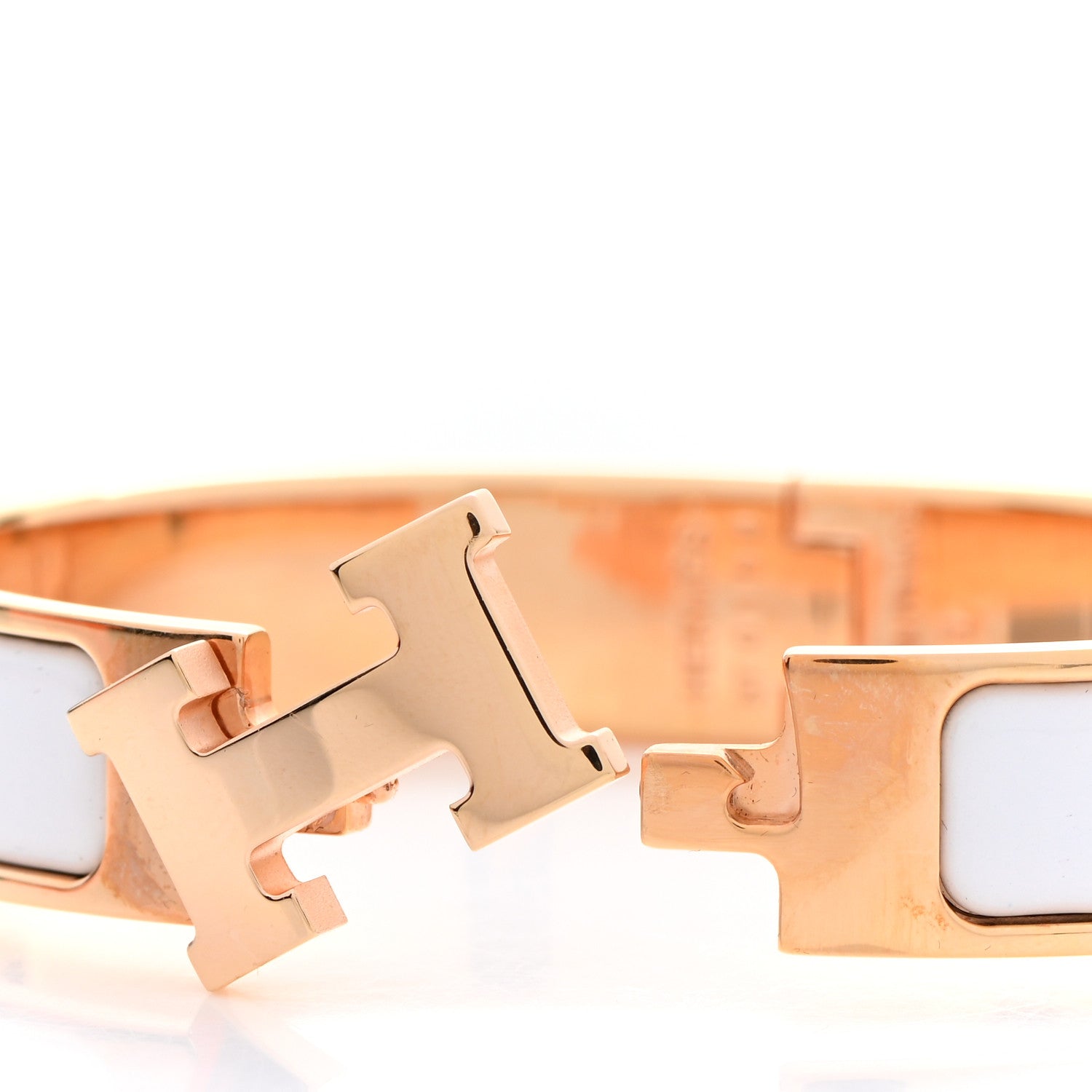 Hermes Enamel Narrow Clic Clac H Bracelet PM White 5 of 7