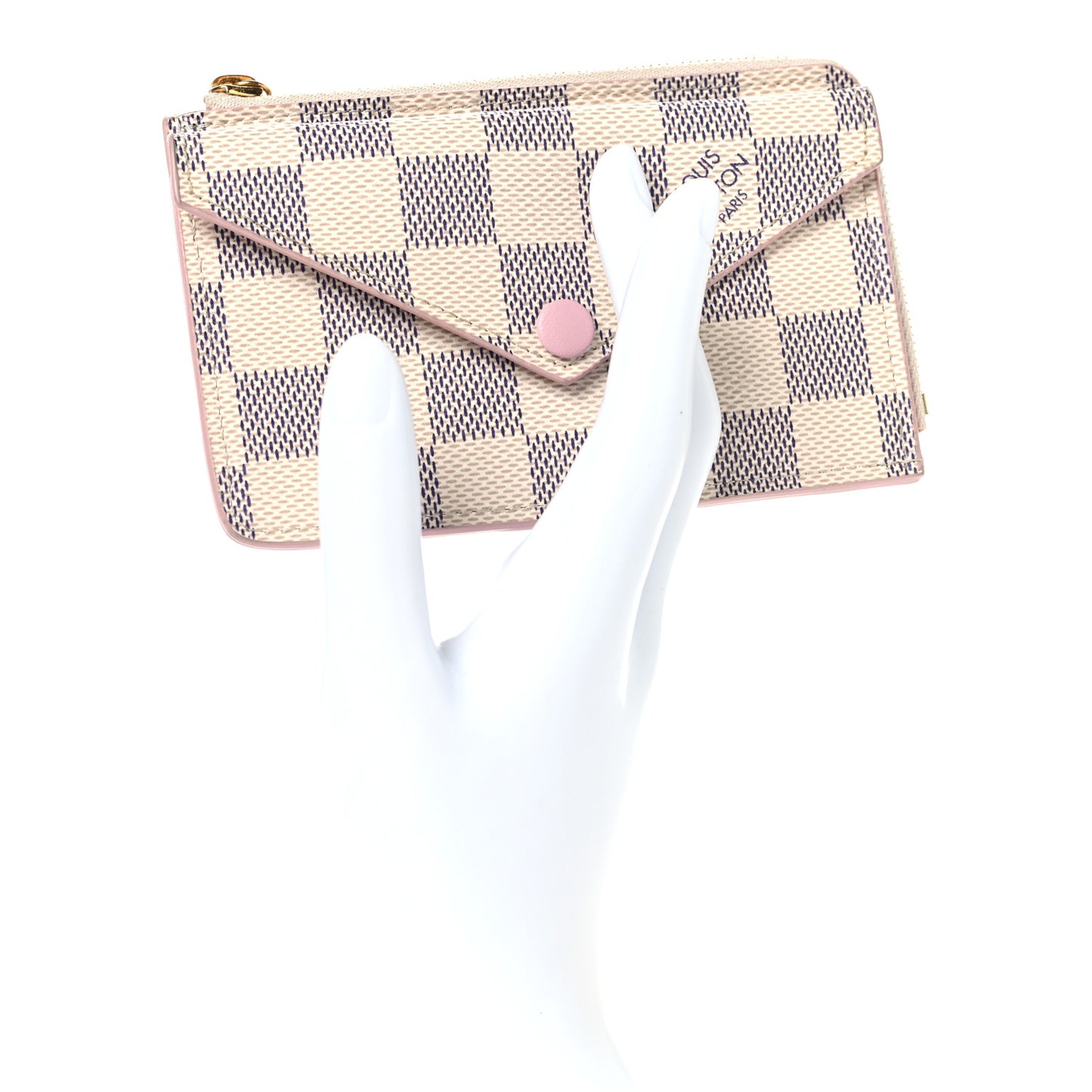 Damier Azur Recto Verso Card Holder Rose Ballerine