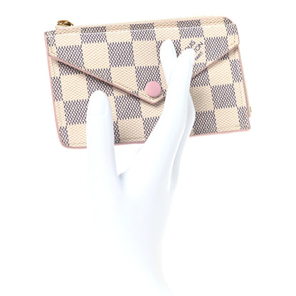 Louis Vuitton Damier Azur Recto Verso Card Holder Rose Ballerine 2 of 6