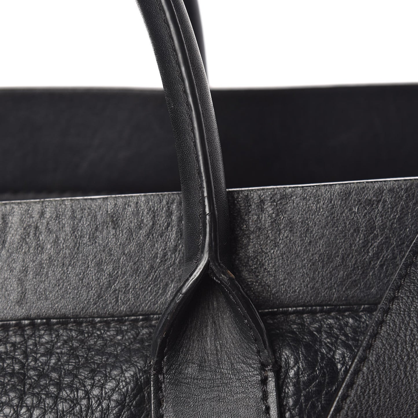 Grained Calfskin Medium Cate Satchel Black