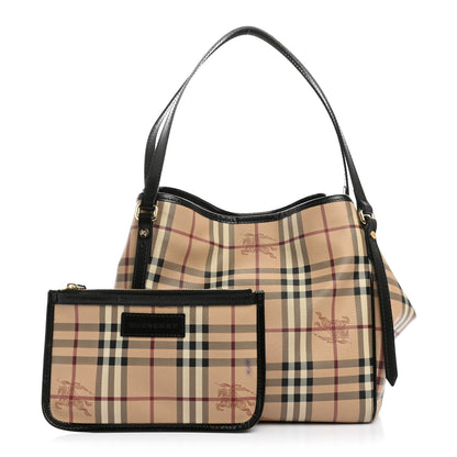Burberry Haymarket Check Small Canterbury Tote Black 1 of 10