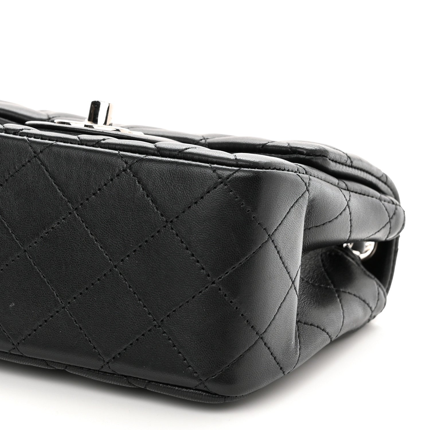 Chanel Lambskin Quilted Mini Square Flap Black 10 of 11