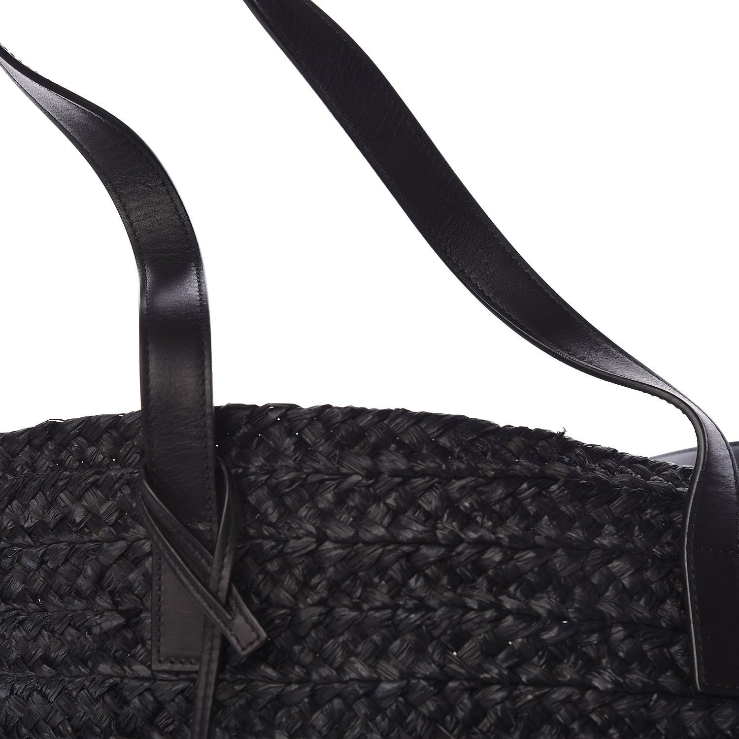 Saint Laurent Raffia Medium Panier Bag Black 13 of 14