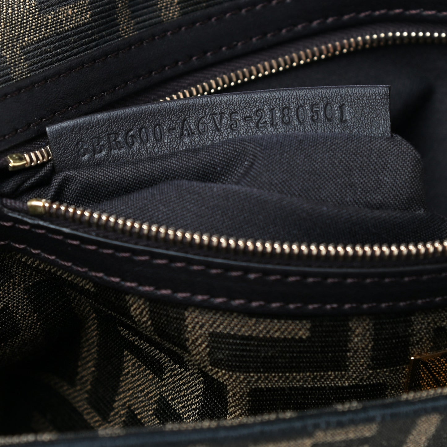 Fabric Jacquard FF 1974 Medium Baguette Tobacco Moro Black