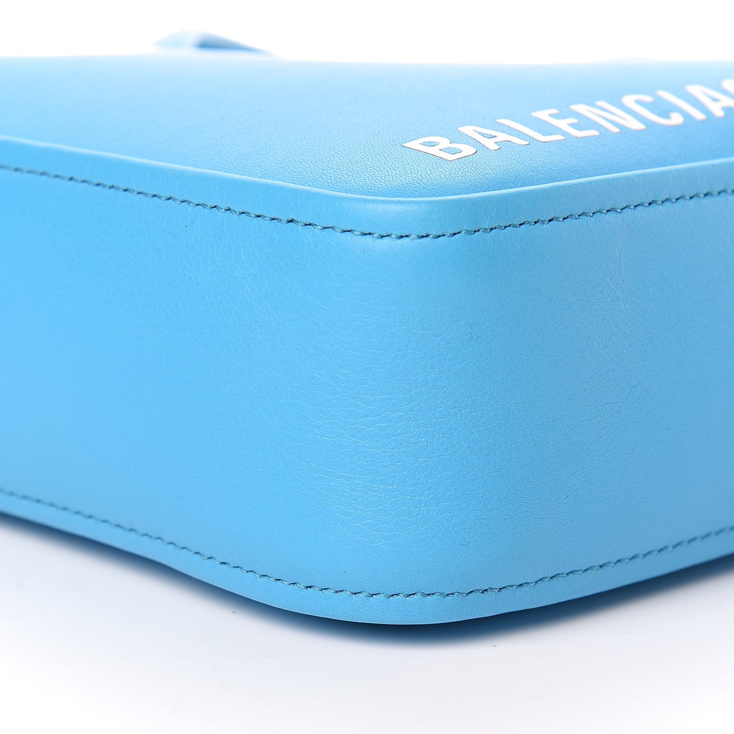 Calfskin XS Triangle Chain Duffle Baby Blue