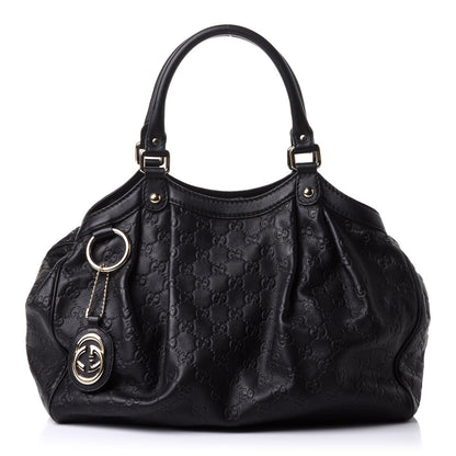 Gucci Guccissima Medium Sukey Tote Black 1 of 11