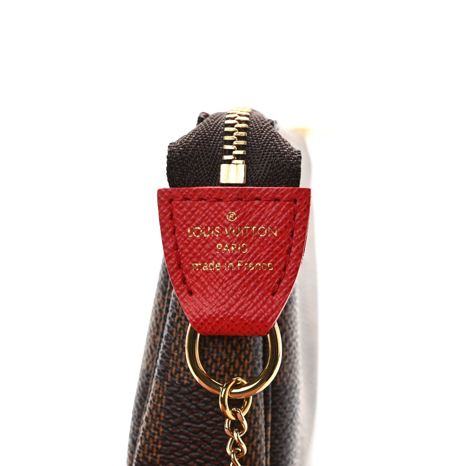 Louis Vuitton Damier Ebene 2019 Christmas Animation Mini Pochette Accessories Red 6 of 8