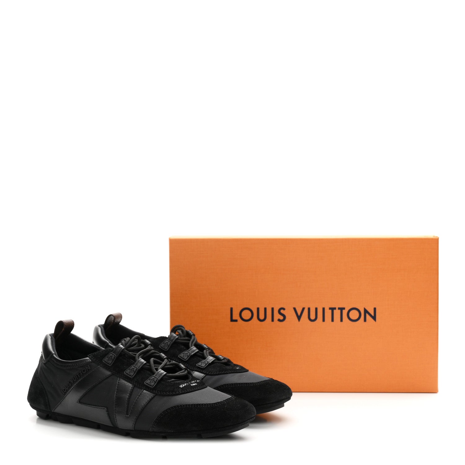 Louis Vuitton Suede Calfskin LV Sneakerina 39.5 Black 10 of 10