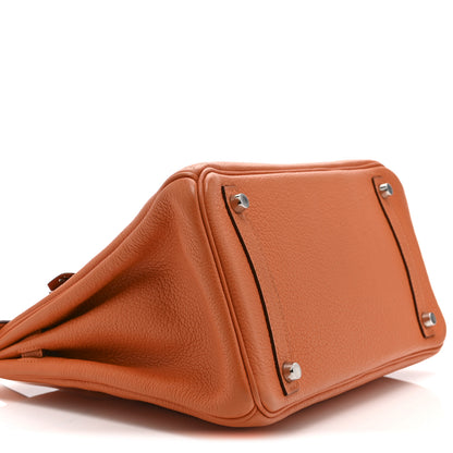 Hermes Taurillon Clemence Birkin 30 Orange 9 of 10