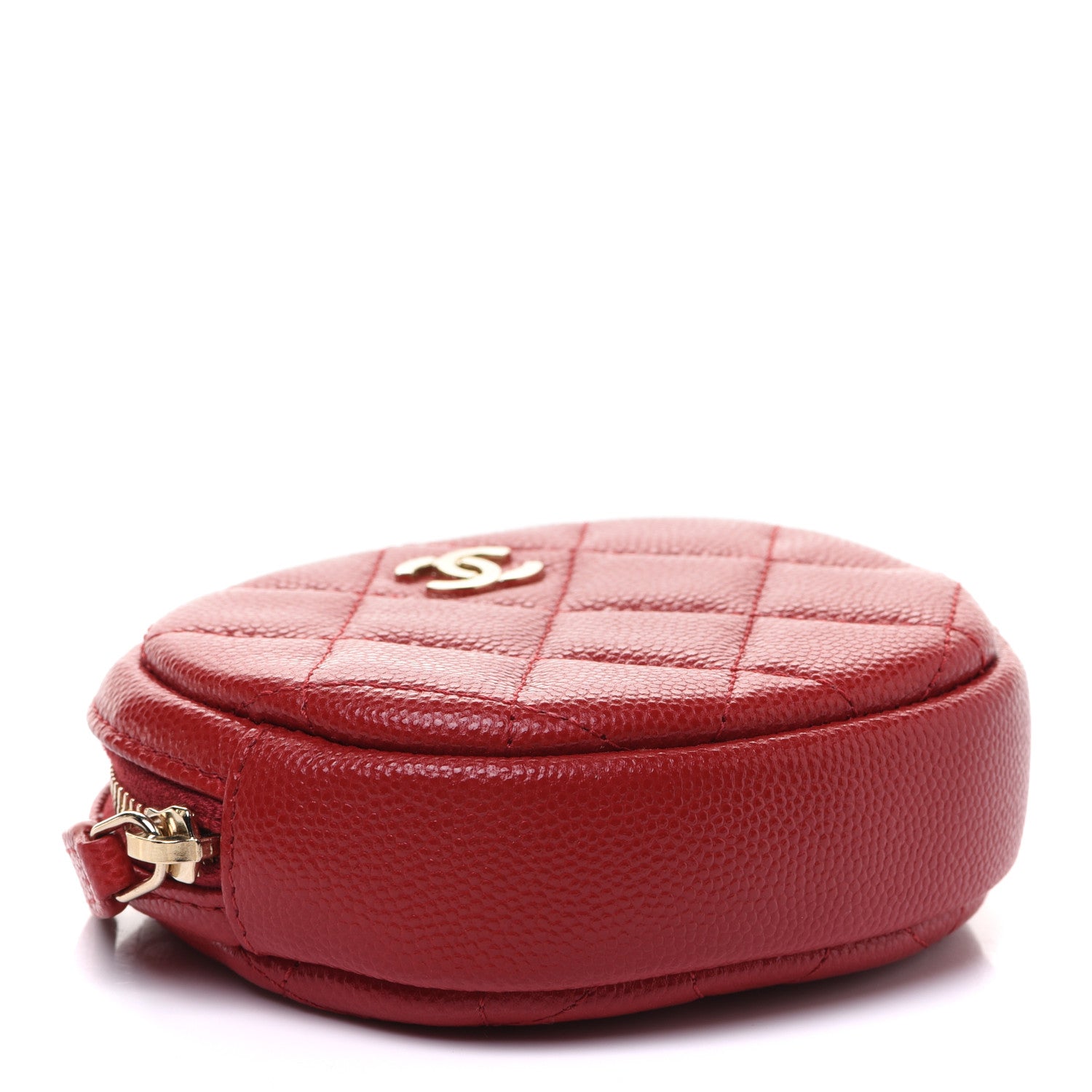 Chanel Caviar Quilted Zip Around Classic Coin Purse Dark Pink 4 of 8