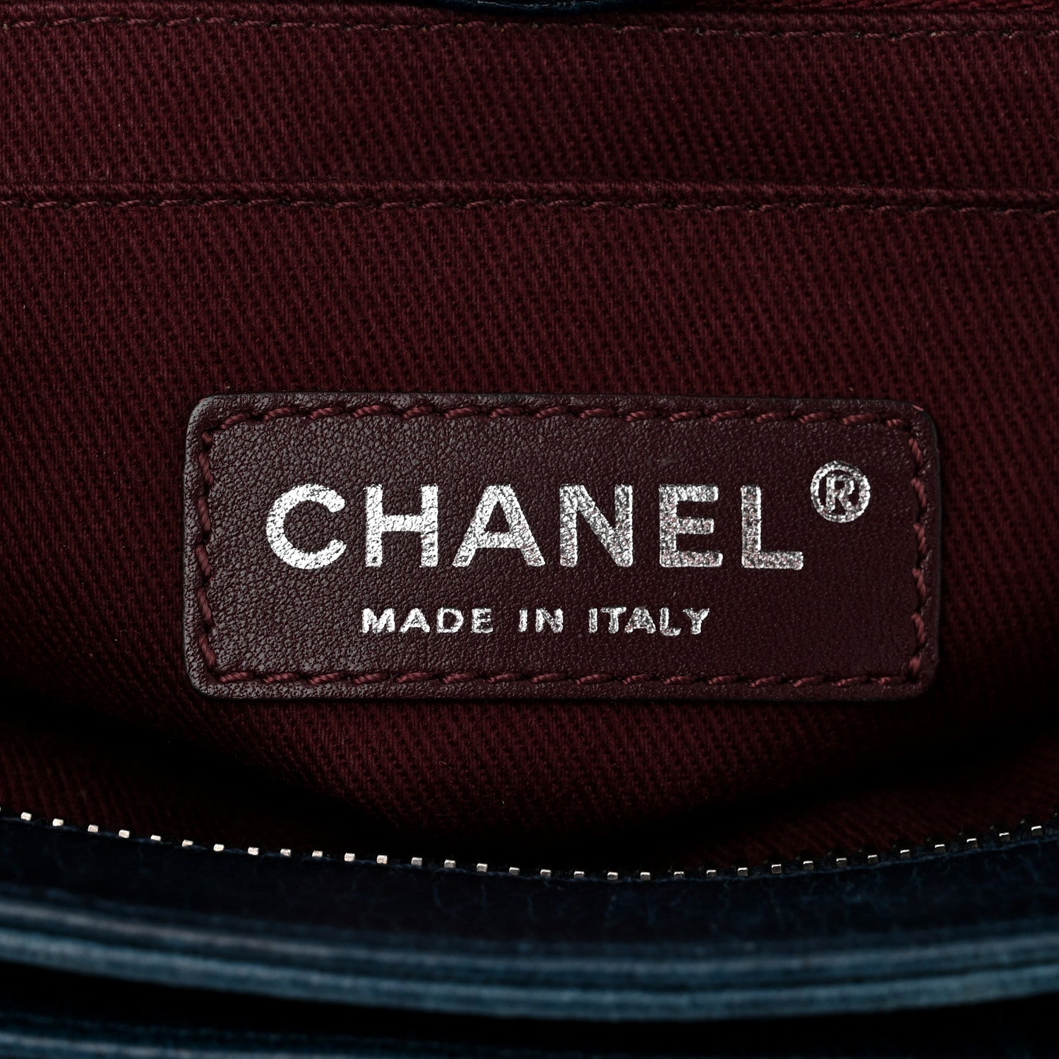 Chanel Glazed Calfskin Quilted Coco Pleats Chain Clutch Blue 6 of 11