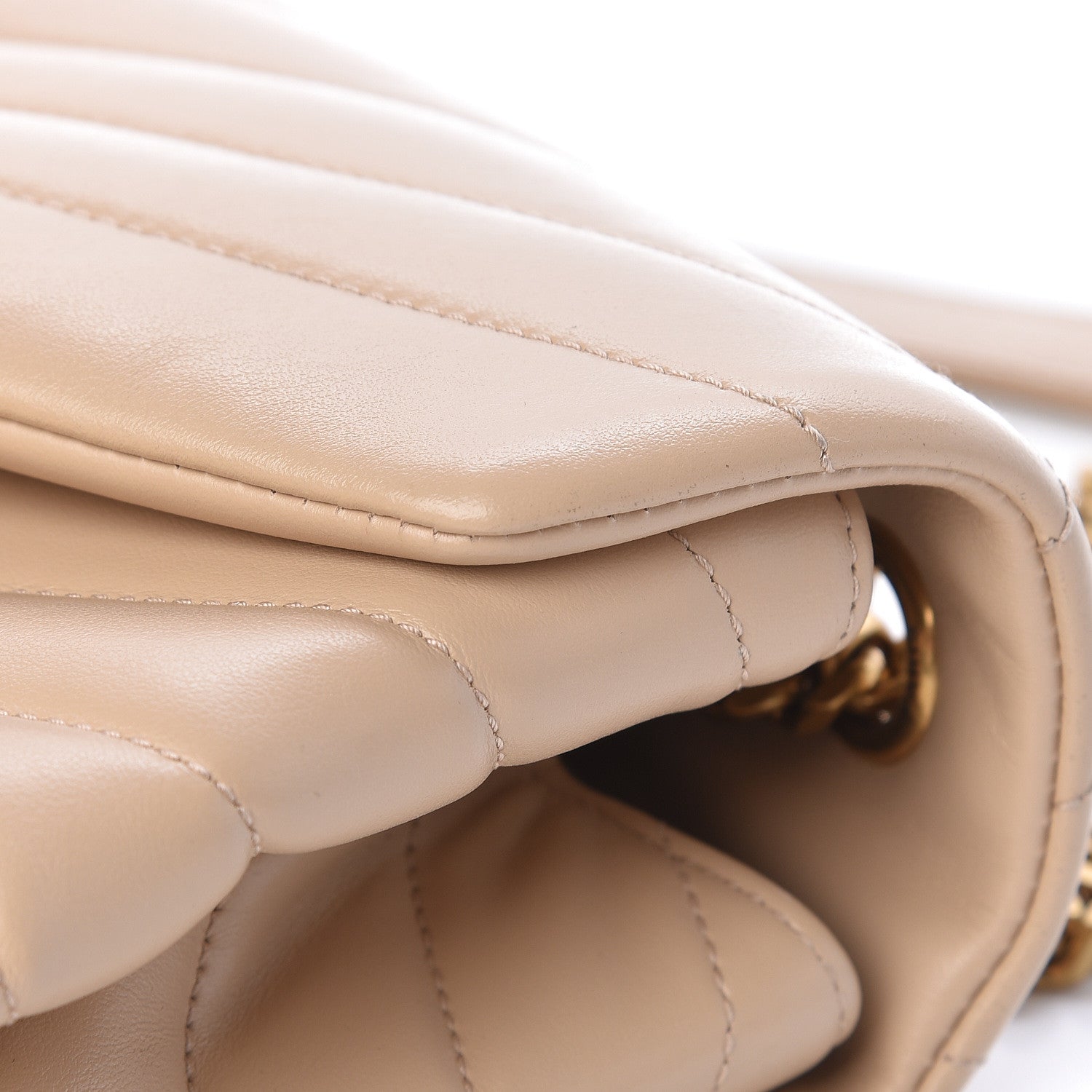 Saint Laurent Calfskin Y Quilted Monogram Medium Loulou Chain Satchel Nude Powder 14 of 15