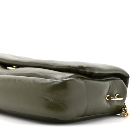 Gucci Lambskin Mini GG Milano Top Handle Shoulder Bag Green 9 of 10