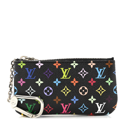 Louis Vuitton Monogram Multicolor Key Pouch Black Grenade 1 of 9