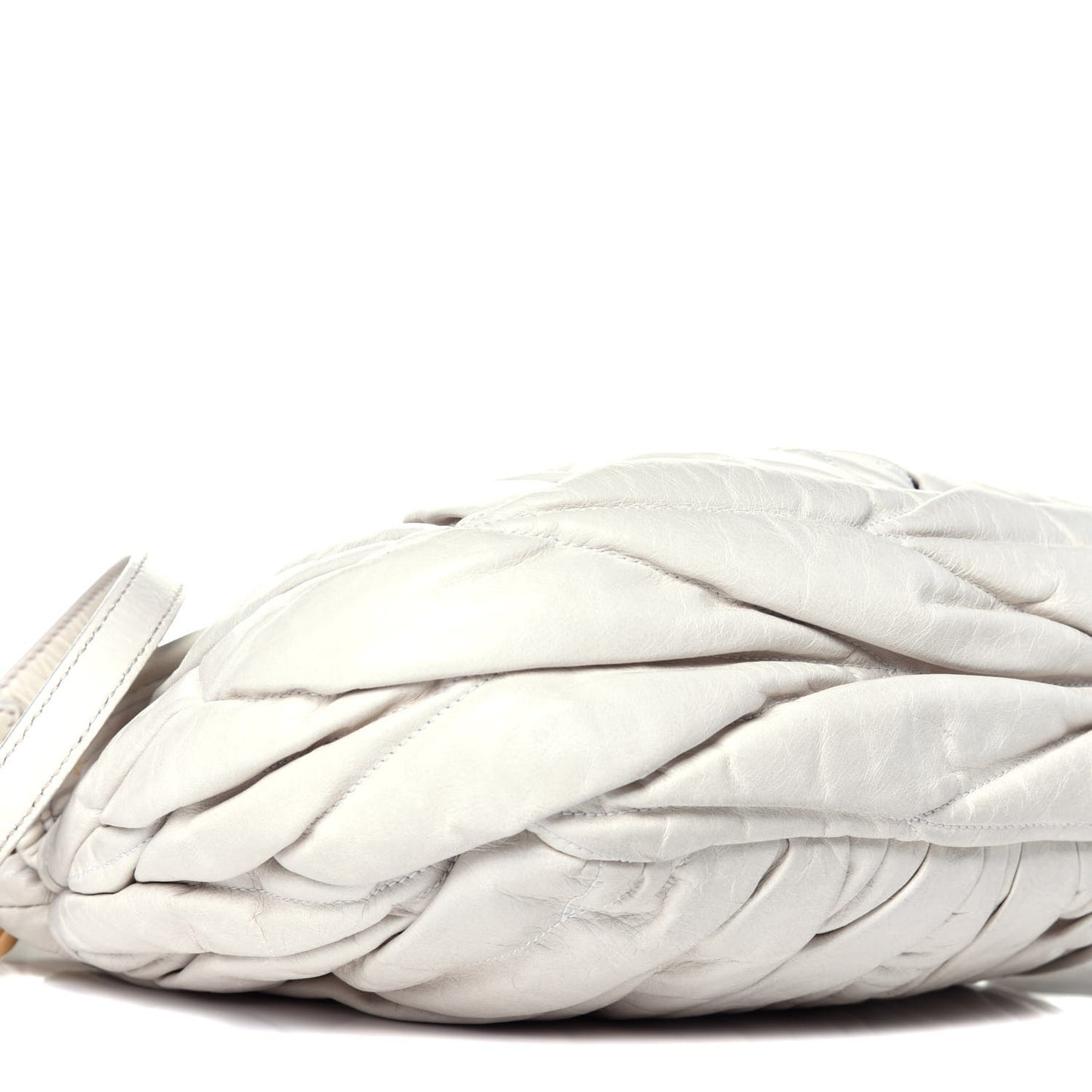 Nappa Matelasse Coffer Hobo Bianco