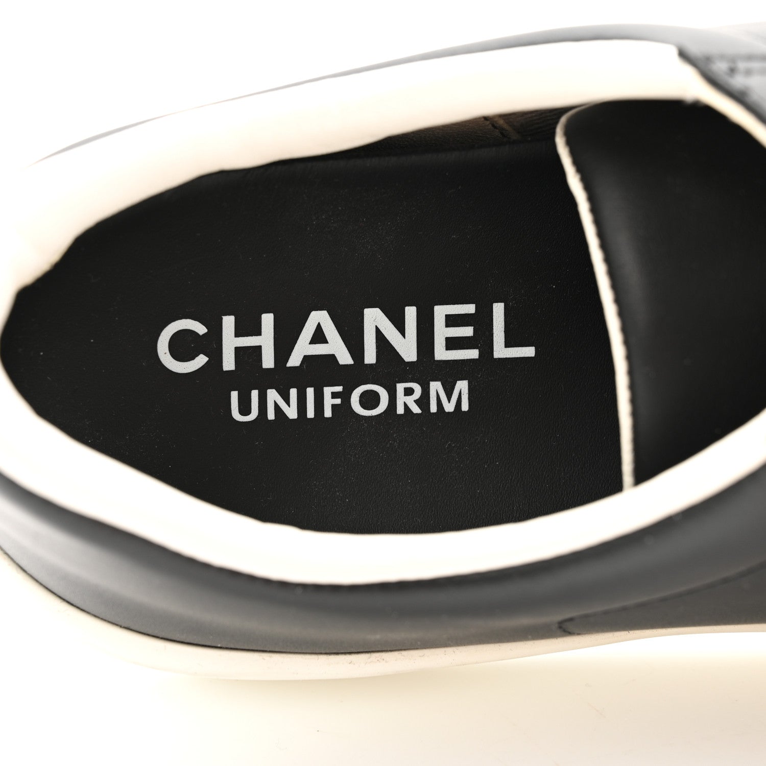 Chanel Calfskin CC Uniform Womens Sneakers 40 Black 7 of 12