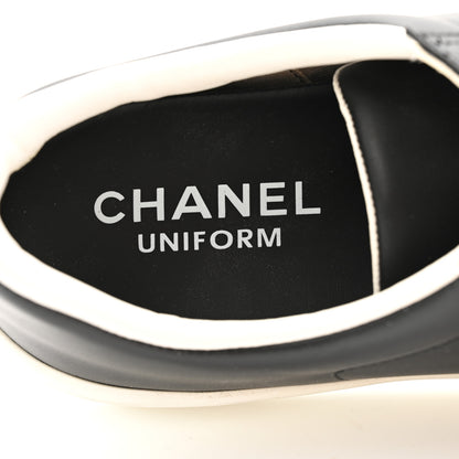 Chanel Calfskin CC Uniform Womens Sneakers 40 Black 7 of 12