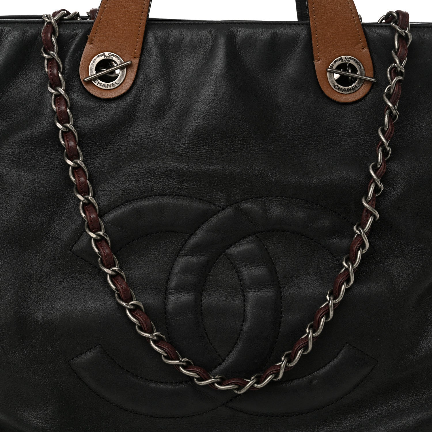 Chanel Iridescent Calfskin In the Mix Tote Black 8 of 16